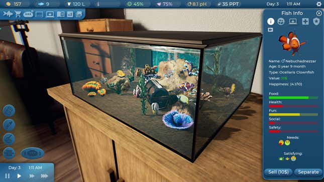 Image for article titled Relax, With A Game About Owning A Fish Tank