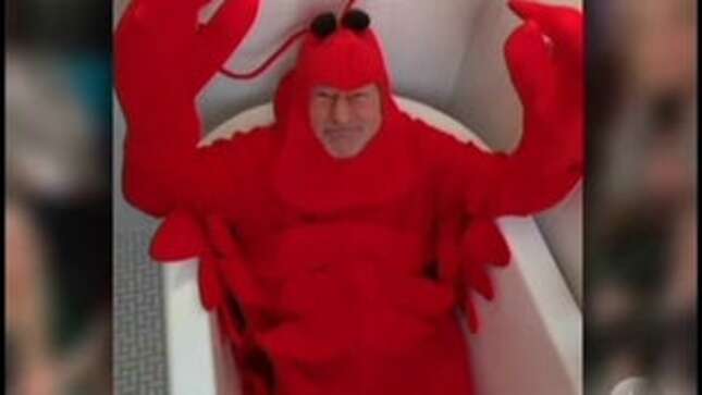 Patrick Stewart Explains Why He Wore a Lobster Suit in the Bathtub