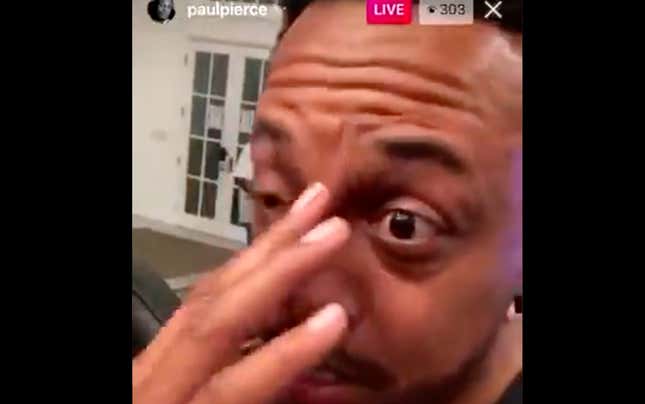 Image for article titled I Ain&#39;t One to Gossip, but Paul Pierce Might&#39;ve Had a Mid-Life Crisis This Weekend and Was Stupid Enough to Put It on IG Live