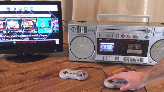 Someone Turned An 80s Boombox Into An SNES Classic You Can Play On The Go<em></em>