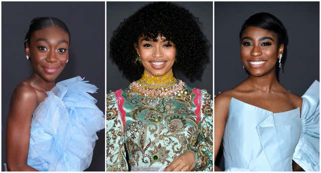 Shahadi Wright Joseph, left, Yara Shahidi, and Lyric Ross