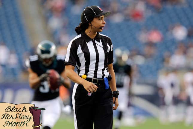 Image for article titled Maia Chaka Becomes NFL&#39;s 1st Black Female Offical: &#39;I&#39;ve Just Been Grinding for So Long at This&#39;