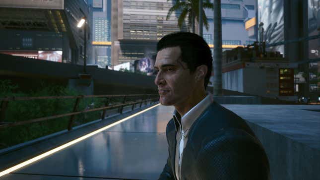 rich guy wearing a suit in cyberpunk 2077