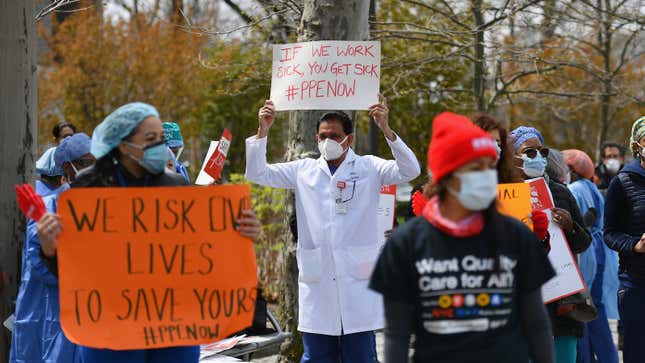 Image for article titled Nurses Have Had It With Inadequate Protections Against Covid-19