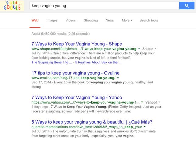 Image for article titled How Will You Keep Your Vagina Young in 2015?