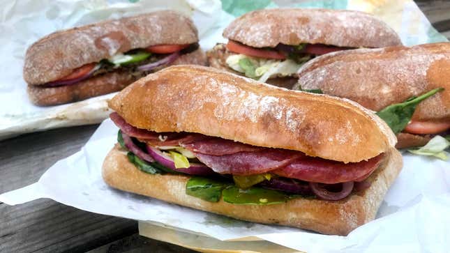 Subway has fresh baked Ciabatta bread!