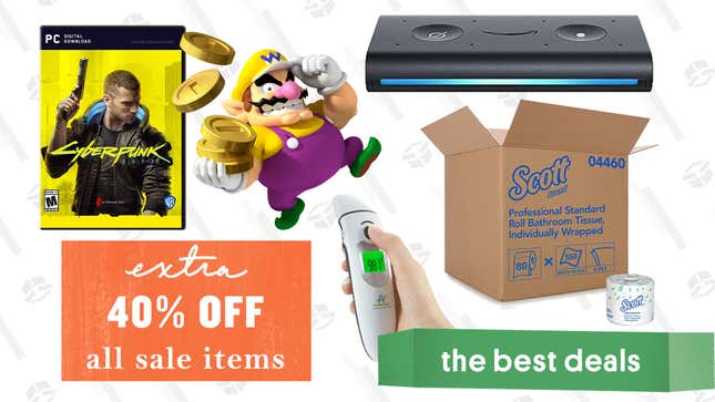 Image for article titled Thursday&#39;s Best Deals: Infrared Forehead Thermometer, Amazon Echo Auto, Scott Toilet Paper, Cyberpunk 2077 Pre-Orders, Extra 40% off Anthropologie Sale Prices, and More