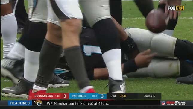 Cam Newton Got Hit In The Nuts