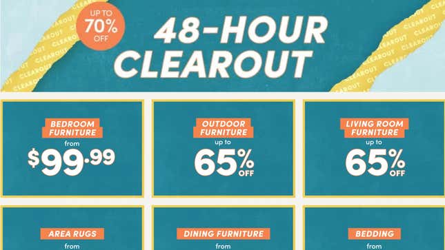 48-Hour Clearout | Wayfair