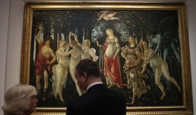 A view of Botticelli’s Primavera
