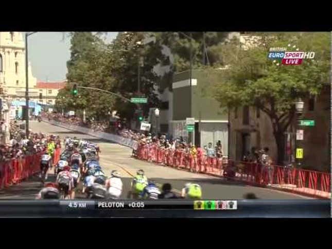 Cyclist Unknowingly Celebrates Win With One Lap Remaining