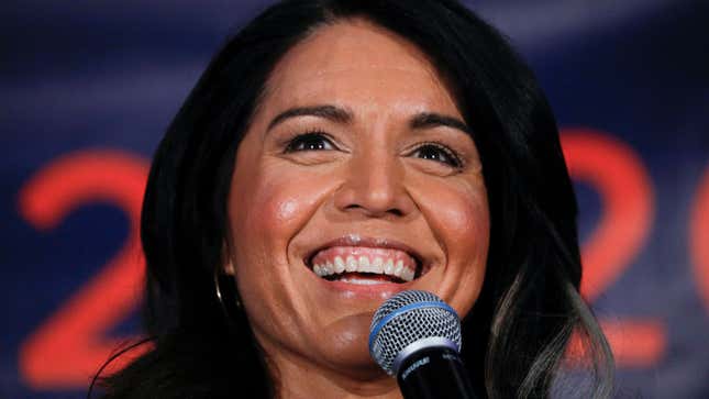 Image for article titled Tulsi Gabbard's Back, This Time With Some Transphobia