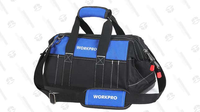 WORKPRO 16-inch Wide Mouth Tool Bag | $20 | Amazon