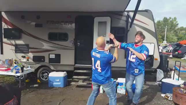 Bills Fans Engage In A Casual, Friendly Slap Fight