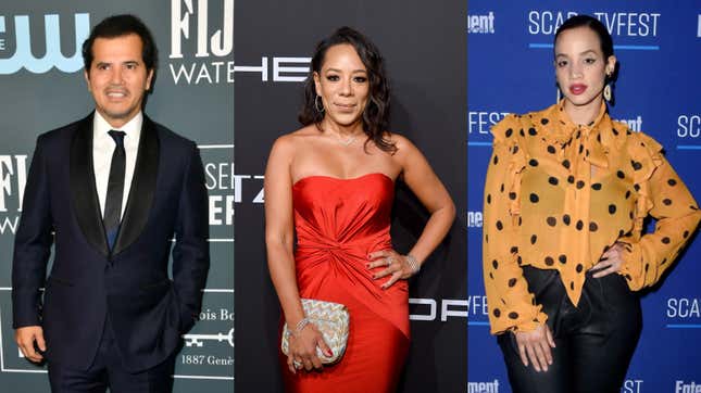 John Leguizamo, left, attends the 25th Annual Critics’ Choice Awards on January 12, 2020 in Santa Monica, California. ; Selenis Leyva, center, arrives at the Angel Ball 2019 on October 28, 2019 in New York City; Dascha Polanco, right, attends the SCAD aTVfest x Entertainment Weekly Party on February 29, 2020 in Atlanta, Georgia.