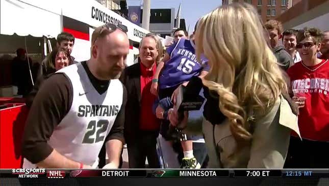 MSU Fan Interrupts Allie LaForce Live Report To Propose To Her