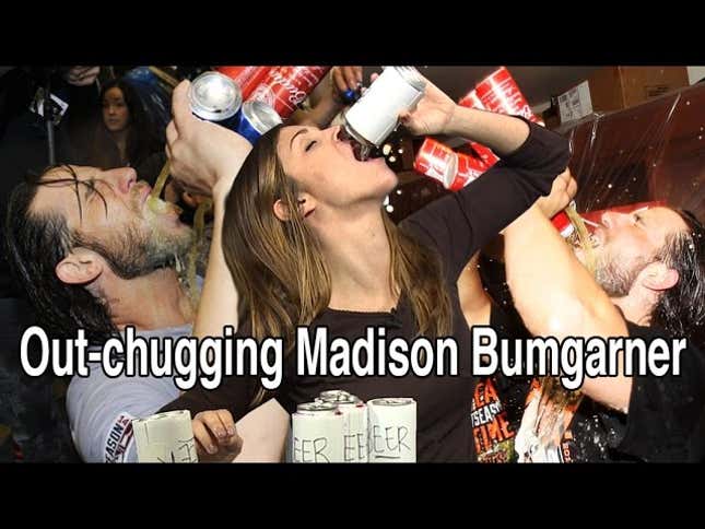 Katie Nolan Tries To Chug Six Beers Better Than Madison Bumgarner