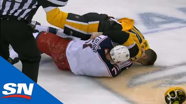 Garrett Wilson Got DDT-ed Into The Ice And Picked Up A Nasty Gash
