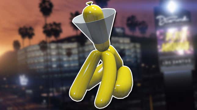 Image for article titled Finally, You Can Purchase The &quot;Yellow Dog With Cone&quot; Statue In GTA Online