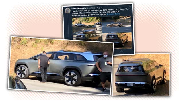 Image for article titled Lucid Spotted Testing An SUV Version Of Its Upcoming EV