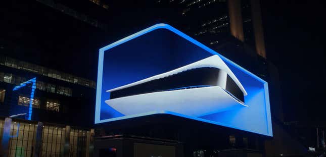 Image for article titled The PlayStation 5 Makes For A Good Anamorphic Illusion