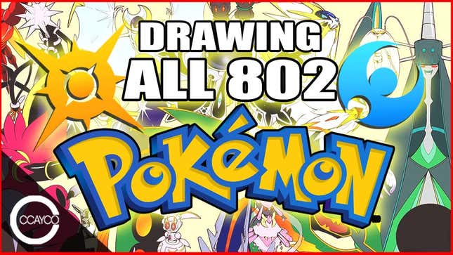 Watch A Man Spend 350 Hours Drawing All 807 <i>Pokémon </i><em></em>
