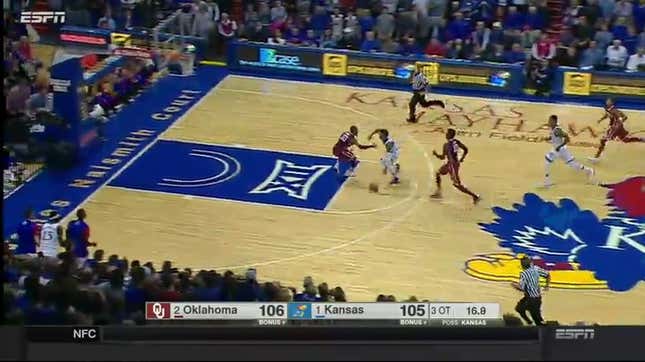 #1 Kansas Knocks Off #2 Oklahoma In 3OT Thriller