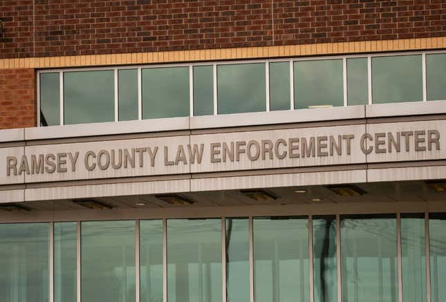 A view outside the Ramsey County Law Enforcement Center on June 20, 2020, in St. Paul, Minn. Minneapolis Police officer Derek Chauvin was taken to the Ramsey County Jail when he was first arrested after being charged with the death of George Floyd on May 25. 