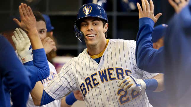Image for article titled Christian Yelich Was One Foot Away From The Perfect Home Run