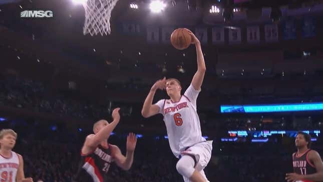 King Kristaps Dunked On A Plumlee