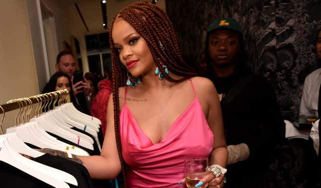 Rihanna attends the FENTY x Webster Pop-up Cocktail at The Webster on June 18, 2019 in New York City. 