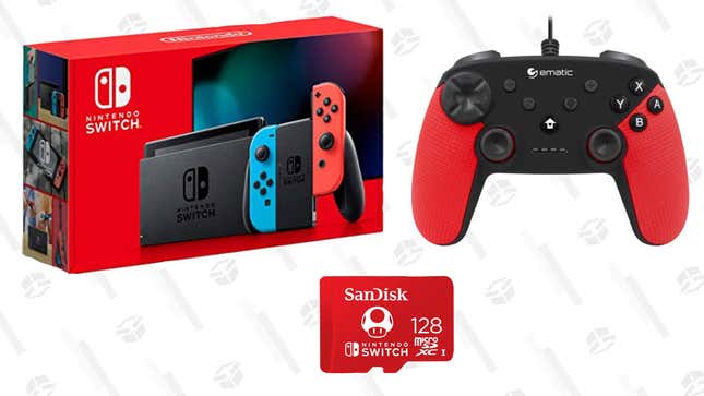 Nintendo Switch Bundle with Bonus 128GB SanDisk Memory Card &amp; Ematic Controller | $299 | Walmart