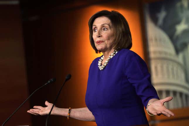 Image for article titled Watch: Nancy Pelosi Dry Snitches on Trump’s Alleged Drug Use