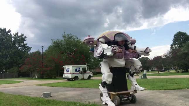 Best Dad Ever Builds Functioning D.Va Mech For Cosplaying Daughter