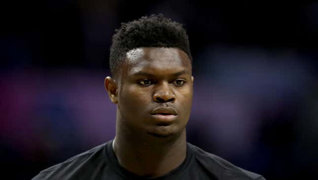 Image for article titled Zion Williamson In Panic After Realizing Game Falls On Same Night As Theater Club Production