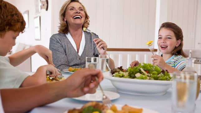 Image for article titled Infertile Aunt Doing It Up Big At Kids Table