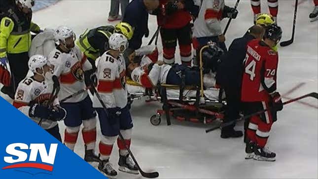 Vincent Trocheck Taken Off Ice On Stretcher After His Leg Does Several Wrong Things All At Once