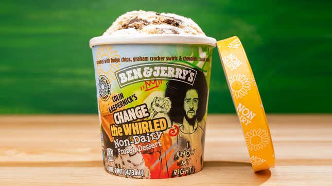 Product shot of a pint of Change the Whirled ice cream
