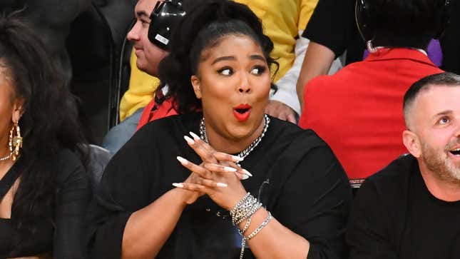 Lizzo attends a game between the Los Angeles Lakers and the Minnesota Timberwolves at Staples Center on December 08, 2019 in Los Angeles, Calif.