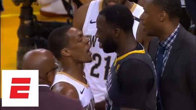 Rajon Rondo's Really Trying To Bug Draymond Green