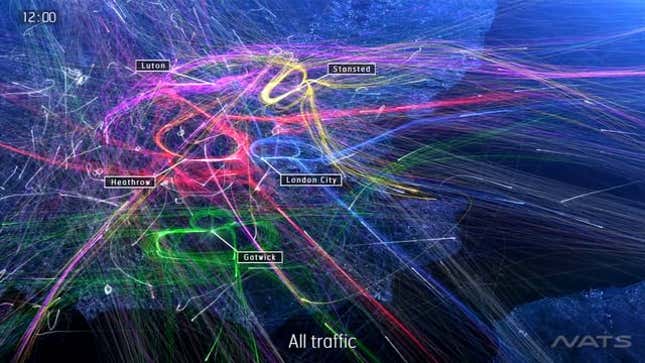 Get Hypnotized By This Animation Of London's Daily Air Traffic
