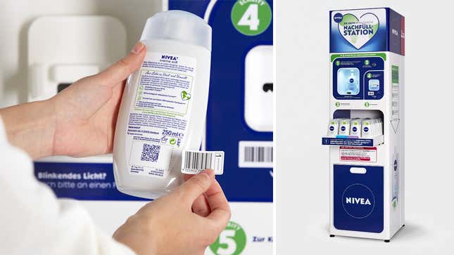 Image for article titled Nivea Is Testing In-Store Dispensers to Refill Soap Bottles and Reduce Plastic Waste