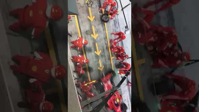 Ferrari Pit Mechanic's Leg Gets Bent In Several Wrong Directions By Accelerating Car