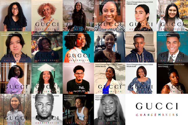 Image for article titled Fashioning the Future: Gucci Celebrates Its 1st Class of Changemaker Scholars