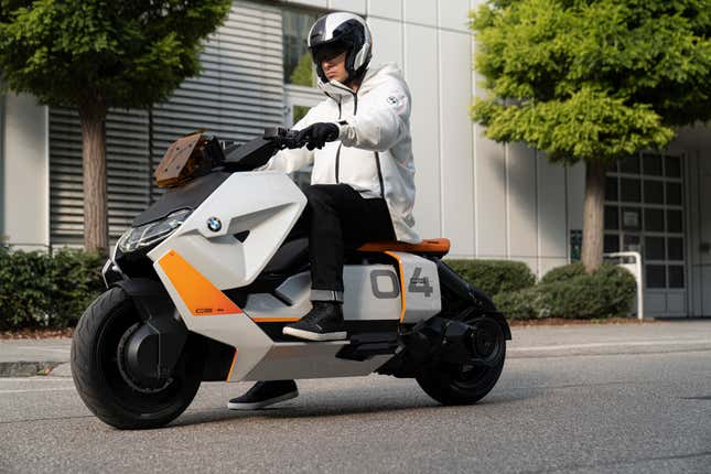 Image for article titled BMW's Definition CE 04 Electric Scooter Is The Cyberpunk City-Commuter Future We All Need