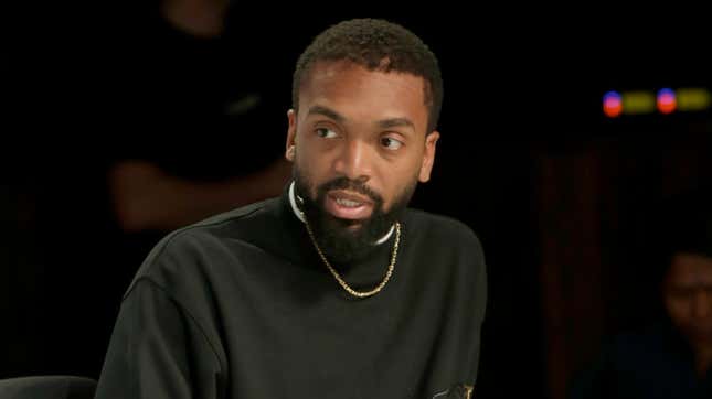 Kerby Jean-Raymond speaks onstage during #BoFVOICES on Nov. 29, 2018, in Oxfordshire, England.