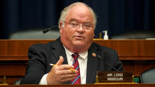 Rep. Billy Long (R-Mo.), leader sponsor of the CONNECT Act recently introduced by House Republications, asks questions to Dr. Richard Bright, former director of the Biomedical Advanced Research and Development Authority, during a House Energy and Commerce Subcommittee on Health hearing to discuss protecting scientific integrity in response to the coronavirus outbreak on Thursday, May 14, 2020.