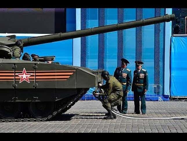 Russia's Brand New Tank Just Broke Down In The Middle Of Moscow