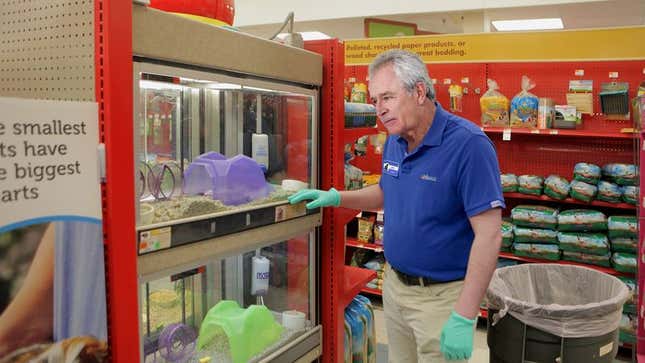 Image for article titled PetSmart Manager Does Morning Sweep Of Enclosures For Dead Ones Before Opening Doors For Day