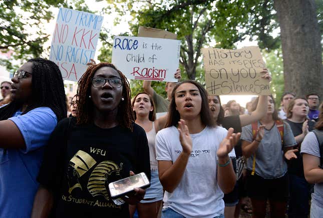 Image for article titled In Wake of Deadly Charlottesville Protests, University of North Carolina Police Surveilled...Anti-Racism Activists